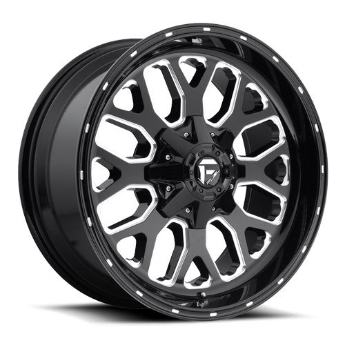 18x9 Fuel D588 Titan Gloss Black & Milled Wheel 8x180 (20mm)