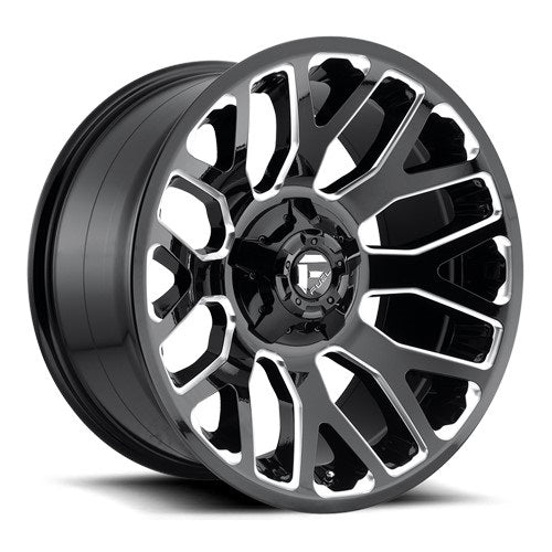 20x10 Fuel D607 Warrior Gloss Black Milled Wheel 6x135/6x5.5 (-18mm)