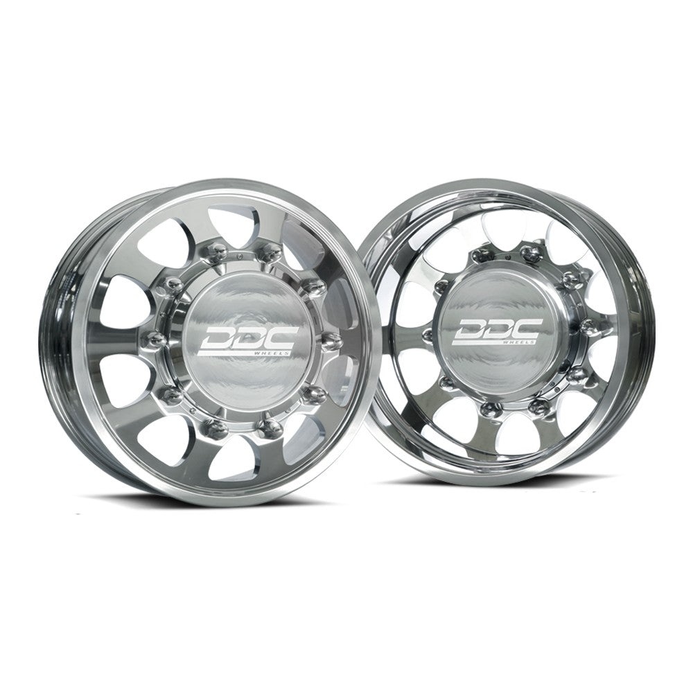 20x8.25 DDC The Shield Polished 11-UP GM DUALLY Wheels 8x210 Set of 6