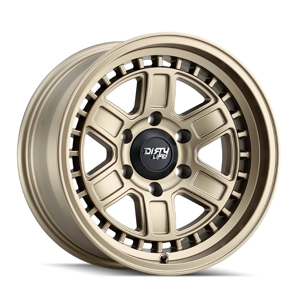 17x8.5 Dirty Life 9308 Cage Matte Gold Wheel 5x5 (-6mm)