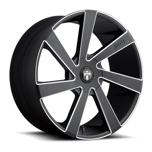 20x8.5 S133 Dub Directa Matte Black & Milled Wheel 5x112/5x4.5 (20mm)