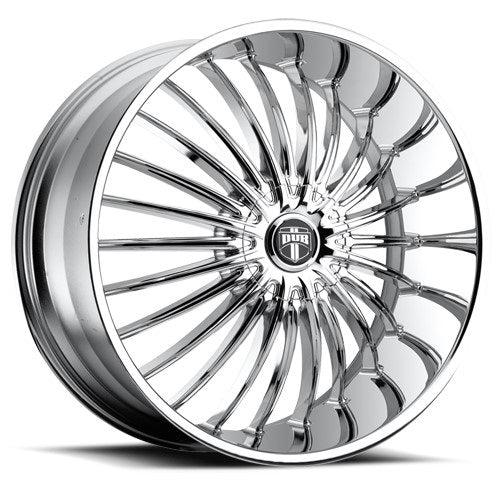 28x10 S140 Dub Suave Chrome Wheel 5x130 (35mm)