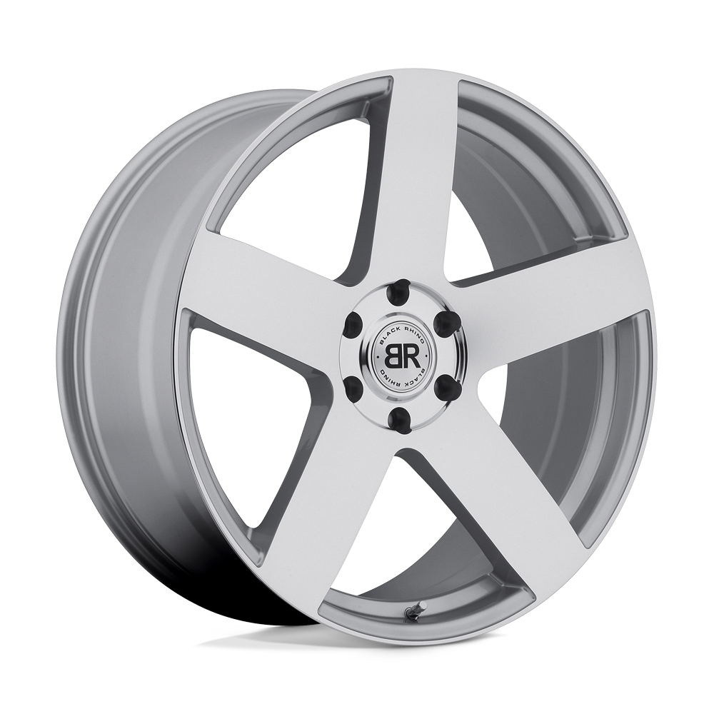22x9.5 Black Rhino EVEREST SILVER W/ MIRROR-CUT FACE Wheel 6x135 (30mm)