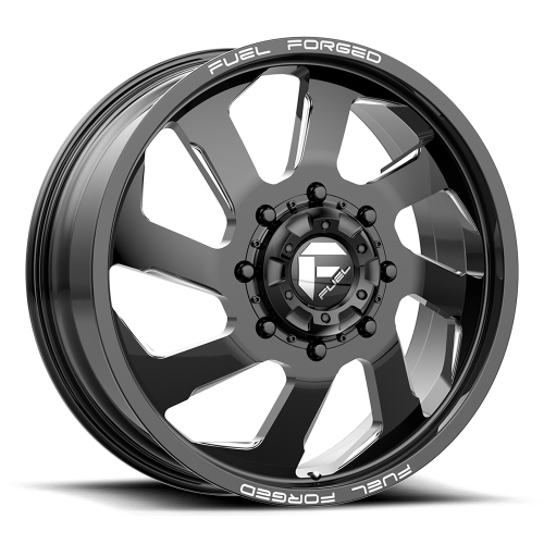 22x8.25 Fuel Mono DD39 FF39D Gloss Black Mill DUALLY Front Wheel 10x225 (105mm)