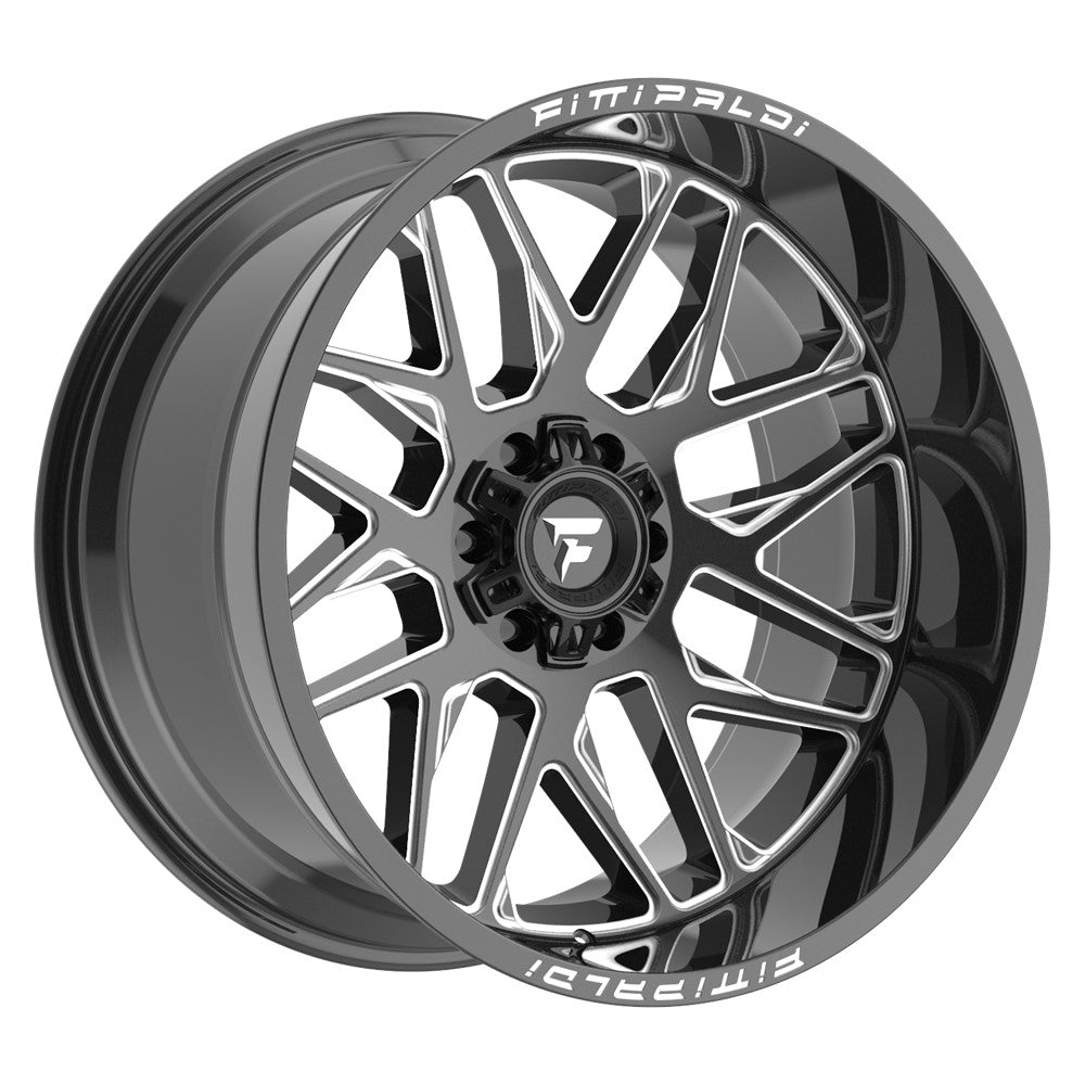 22x12 Fittipaldi Offroad FA19BM Black Milled Wheel 8x6.5 (-44mm)