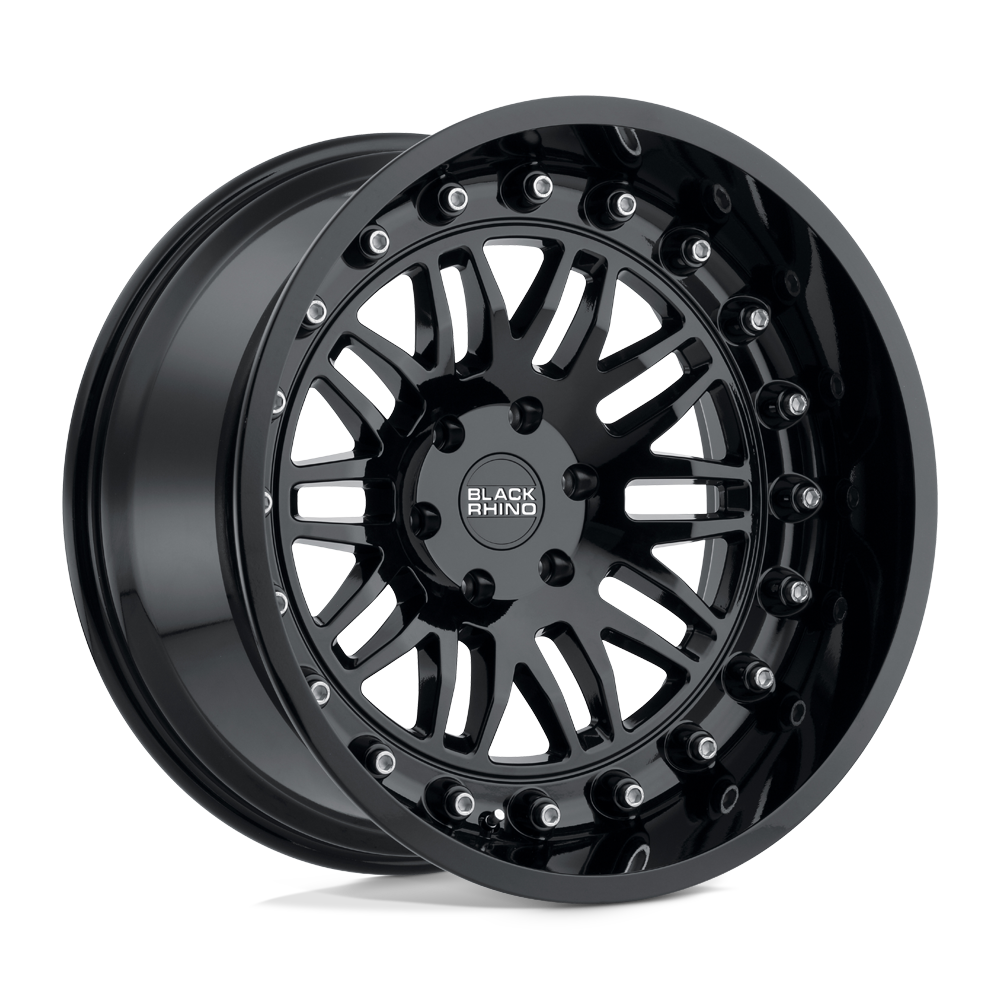 17x9.5 Black Rhino FURY GLOSS BLACK Wheel 5x5 (-18mm)
