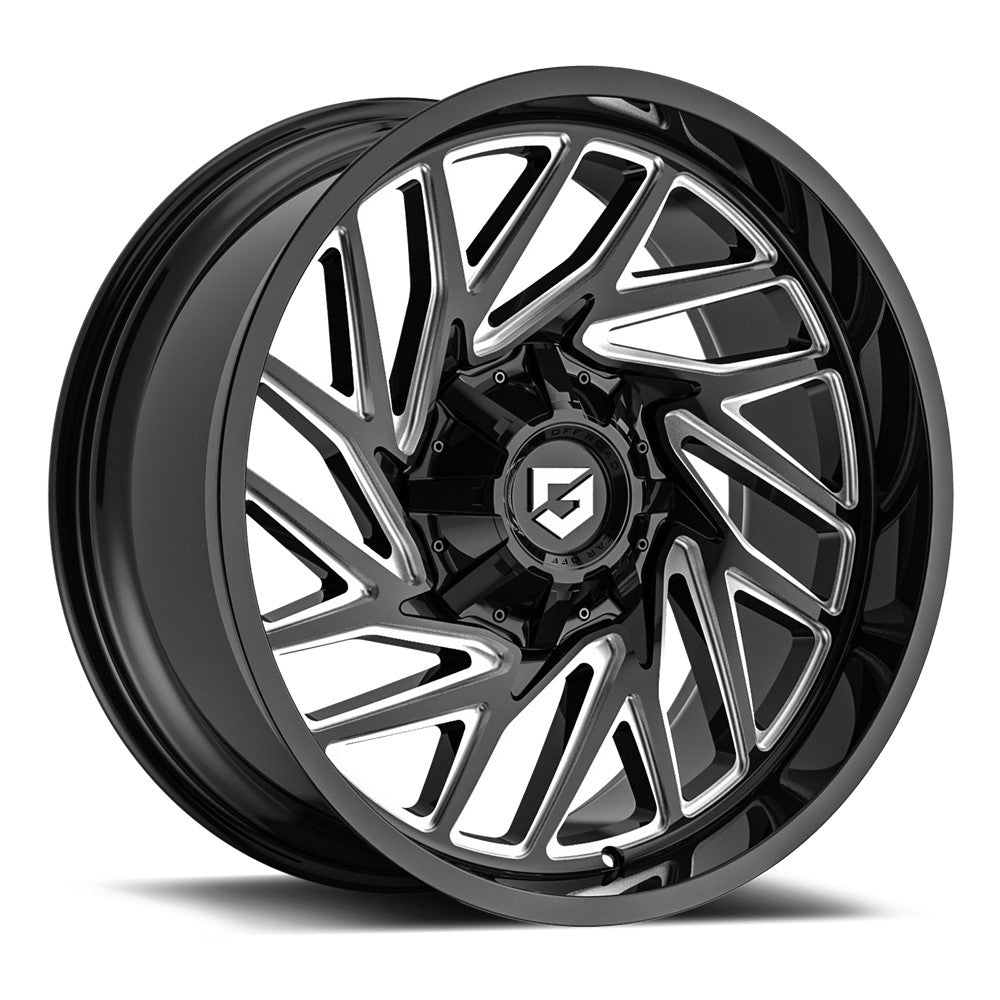 18x9 Gear Off Road 769BM Sequence Gloss Black Milled Wheel 6x135/6x5.5 (18mm)