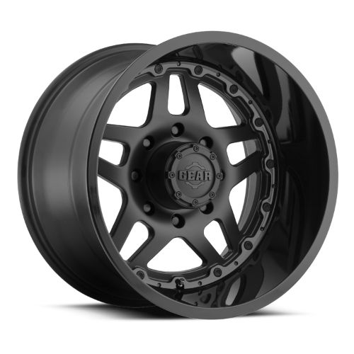 20x9 Gear Off Road 744B Drivetrain Black Wheel 8x6.5 +18