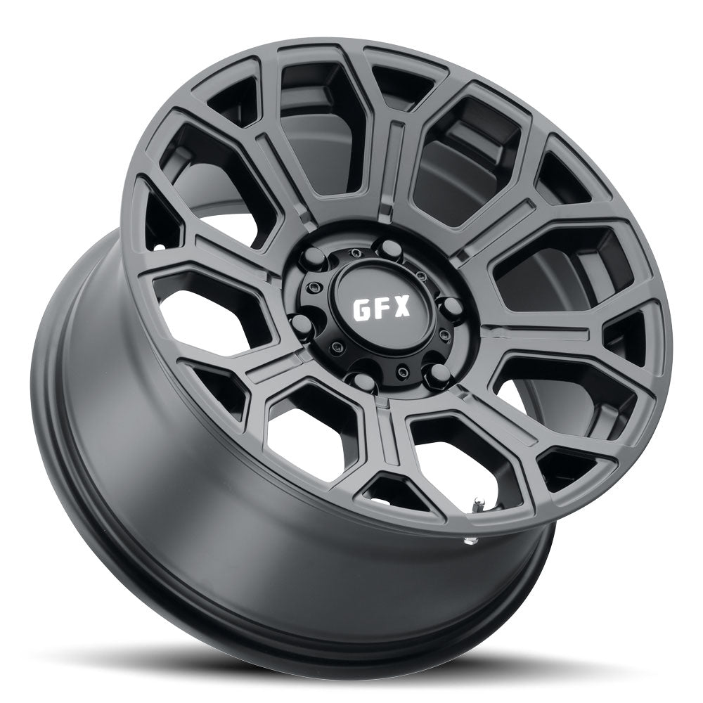 16x8.5 G-FX TR-19 MATTE BLACK Wheel 8x6.5 (-6mm)