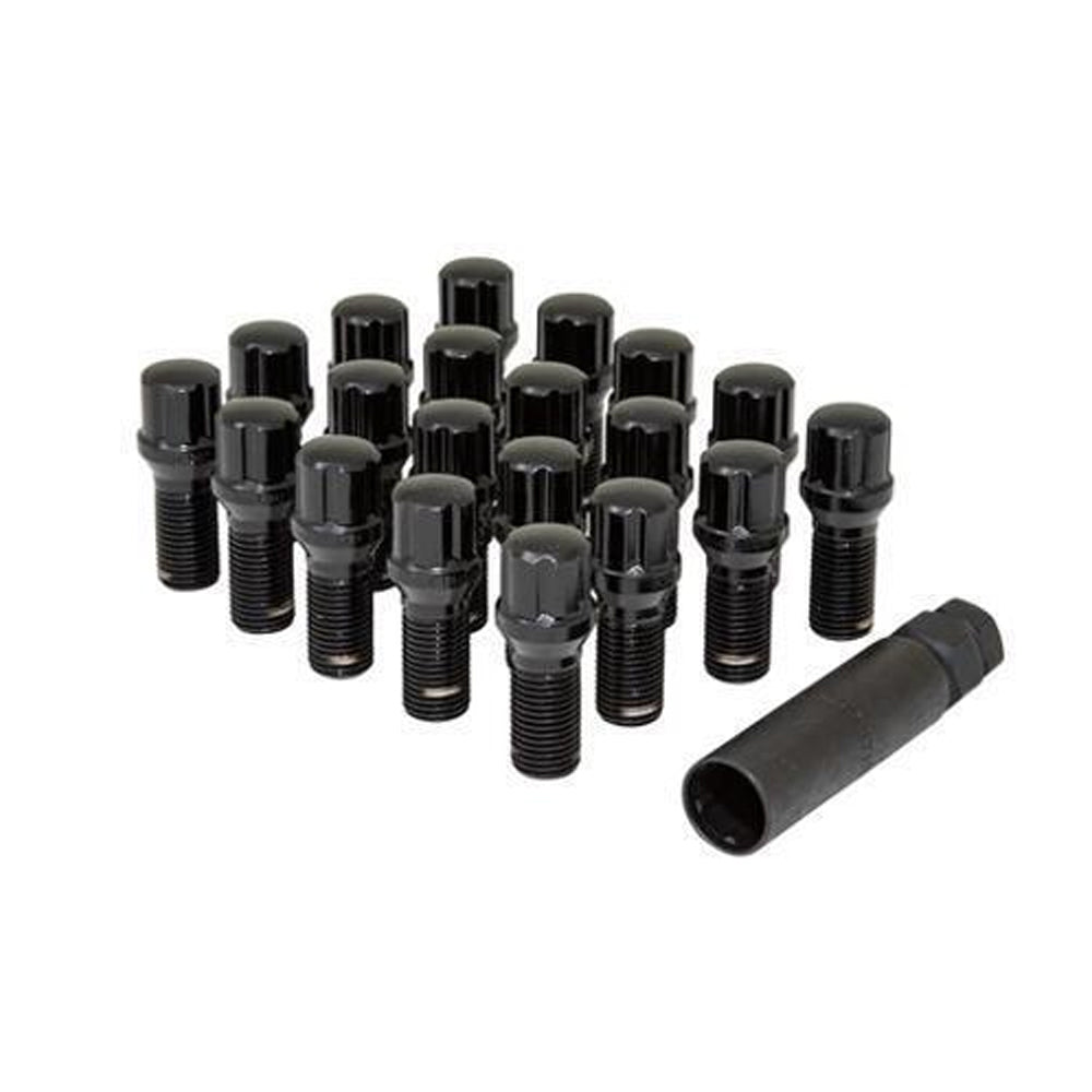 6 Lug Gorilla 14x1.5 Black Spline Bolt Lug Kit (32mm) with Key