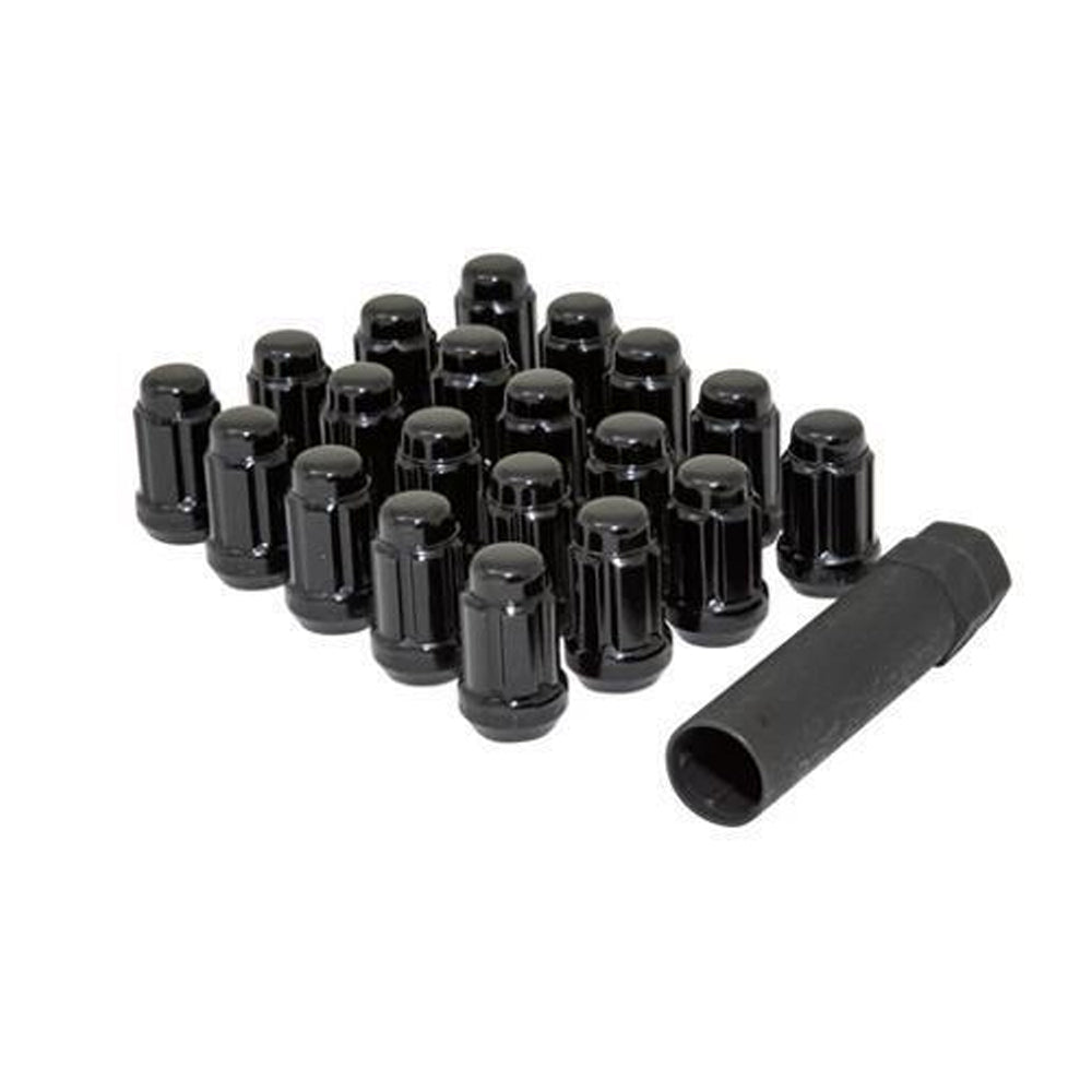 5 Lug Gorilla 12x1.25 Black Spline Lug Kit Car with Key