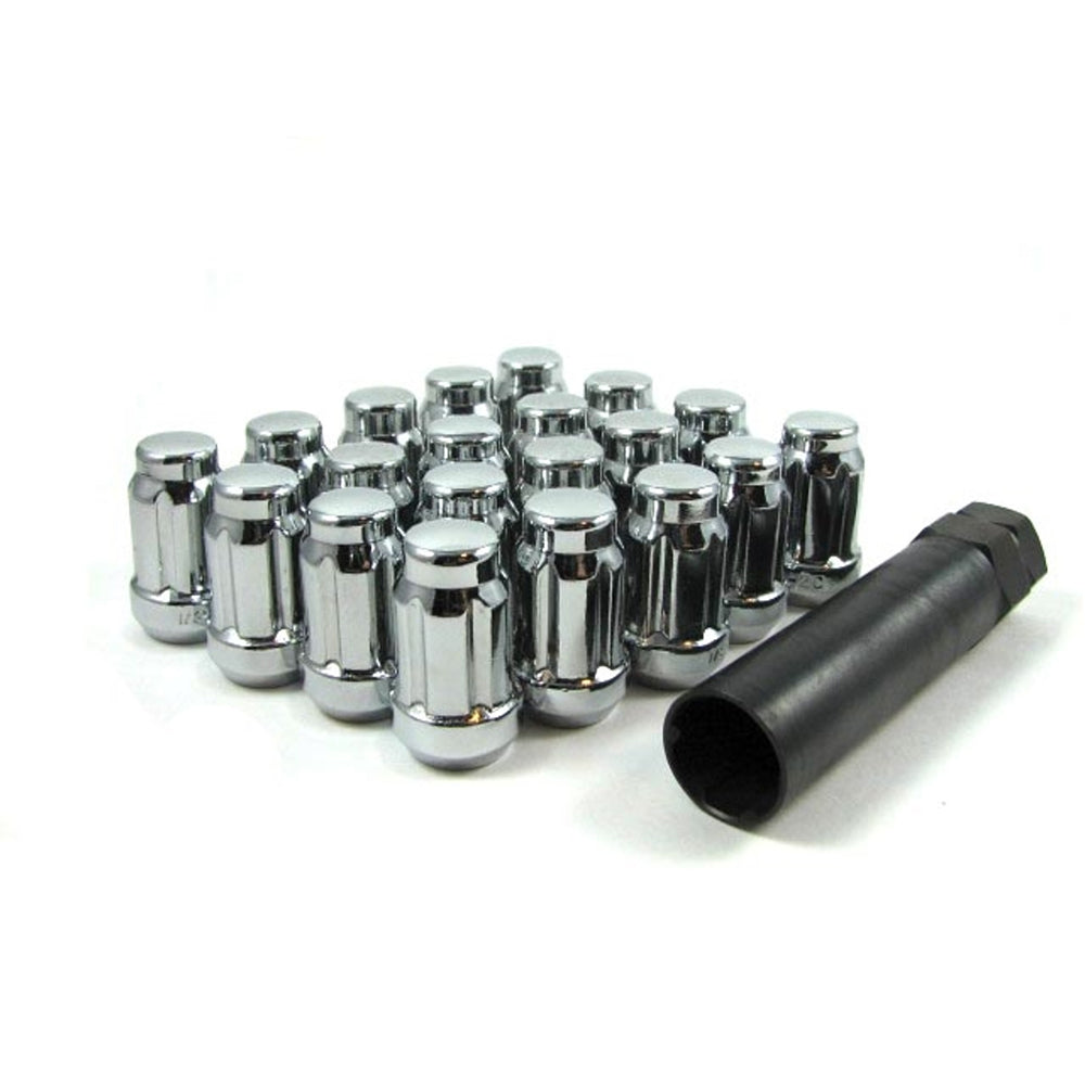 6 Lug Gorilla 1/2" Chrome Spline Lug Kit Car with Key