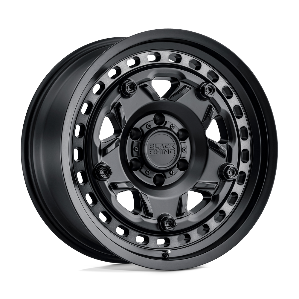 18x9 Black Rhino GRANGE MATTE BLACK W/ MACHINED TINT RING Wheel 5x5 (-18mm)