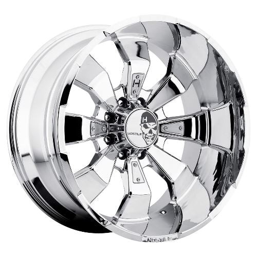 22x12 Hostile H103 Hammered Armor Plated (Chrome) Wheel 8x170 (-44mm)