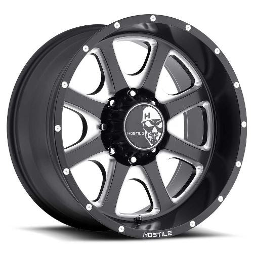22x10 Hostile H105 Exile Blade Cut (Blk Milled) Wheel 8x6.5 (15mm)