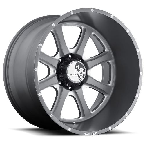 20x12 Hostile H105 Exile Iron Cut (Grey) Wheel 8x180 (-44mm)