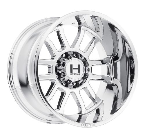 22x10 Hostile H107 Gauntlet Armor Plated (Chrome) Wheel 8x170 (-25mm)