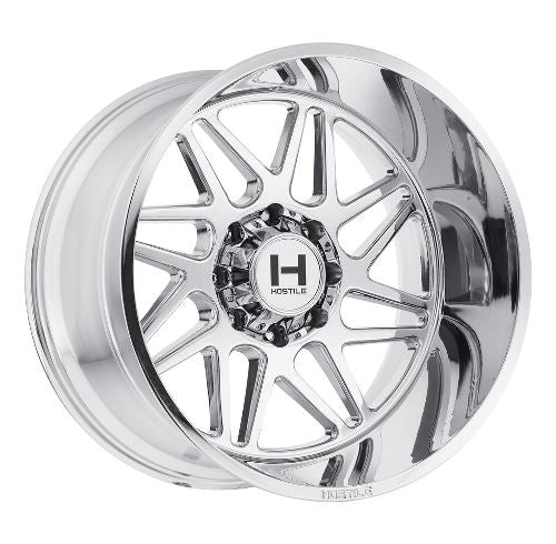 24x14 Hostile H108 Sprocket Armor Plated (Chrome) Wheel 8x170 (-76mm)