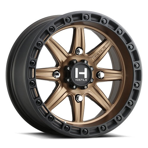 15x7 Hostile UTV H109 Alpha Matte Bronze center Black ring Wheel 4x110 (13mm)