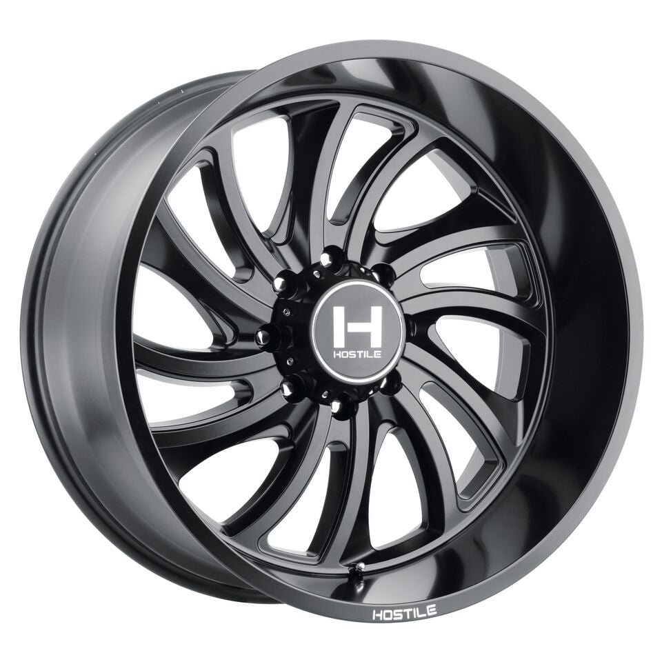 22x12 Hostile H118 Demon Asphalt (Satin Black) Wheel 8x180 (-44mm)