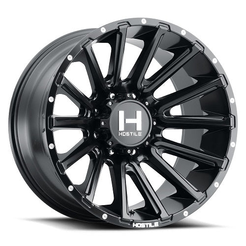 24x12 Hostile H123 Typhoon Asphalt (Satin Black) Wheel 5x5 (-44mm)