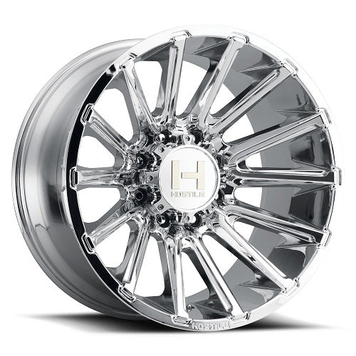 22x10 Hostile H123 Typhoon Armor Plated (Chrome) Wheel 8x180 (-25mm)