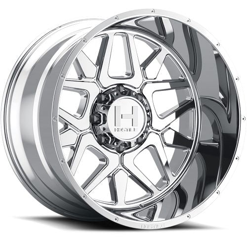 22x10 Hostile H128 Diablo Armor Plated (Chrome) Wheel 8x6.5 (-25mm)