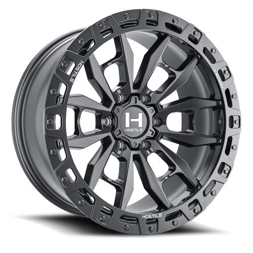 20x9 Hostile Crandon Asphalt (Satin Black) Wheel 6x5.5 (1mm)