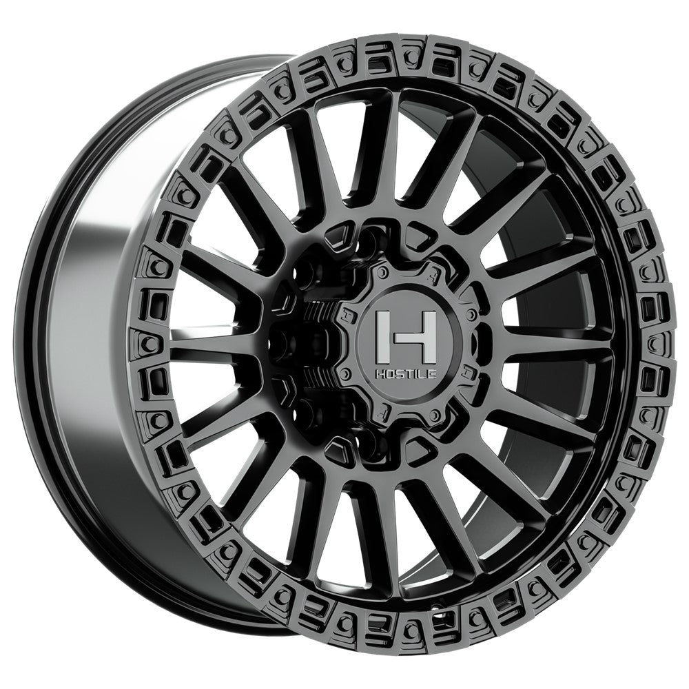 18x9 Hostile H137 Battle Asphalt (Satin Black) Wheel 8x180 (12mm)