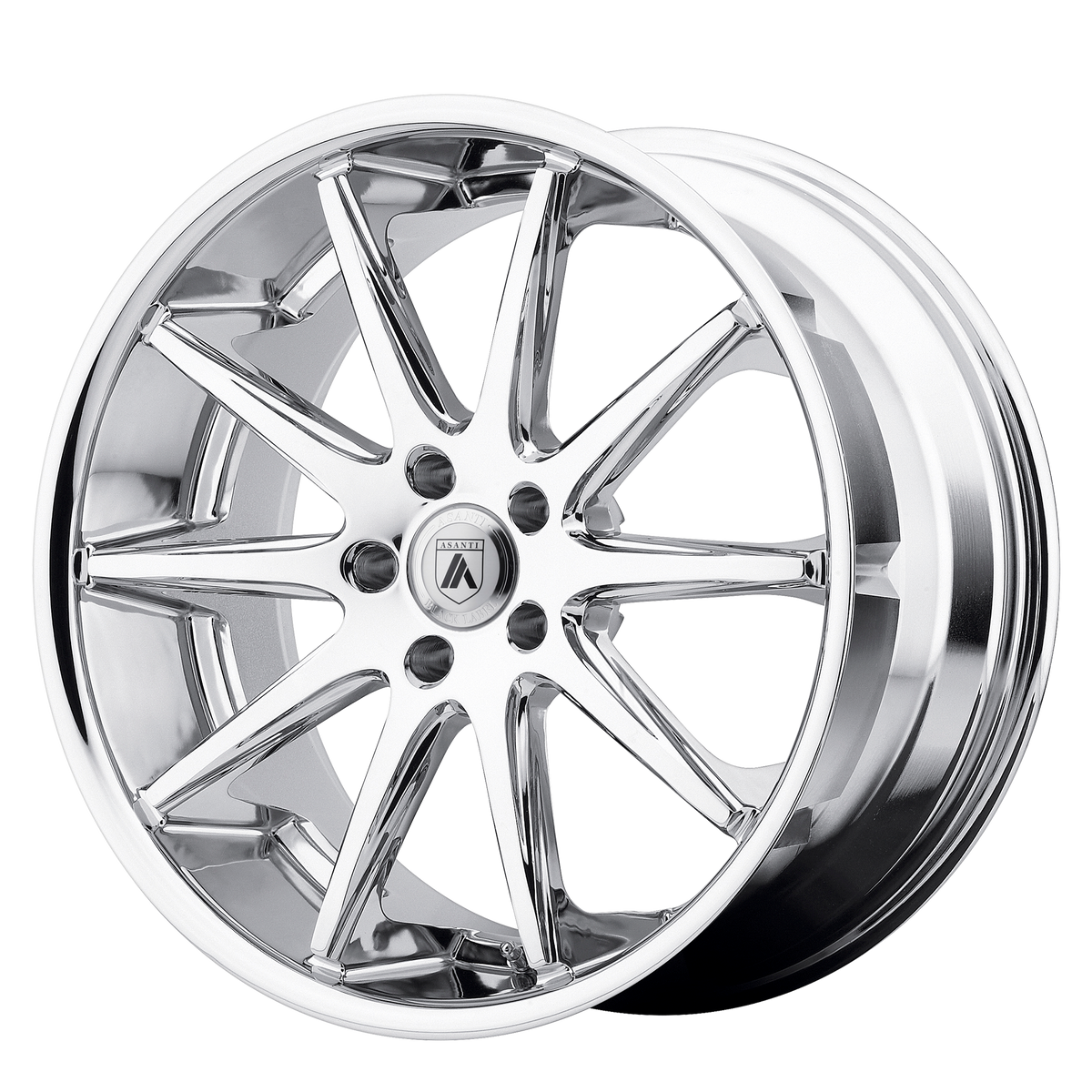 22x9 Asanti Black ABL-04 Chrome Wheel Blank (Blank)