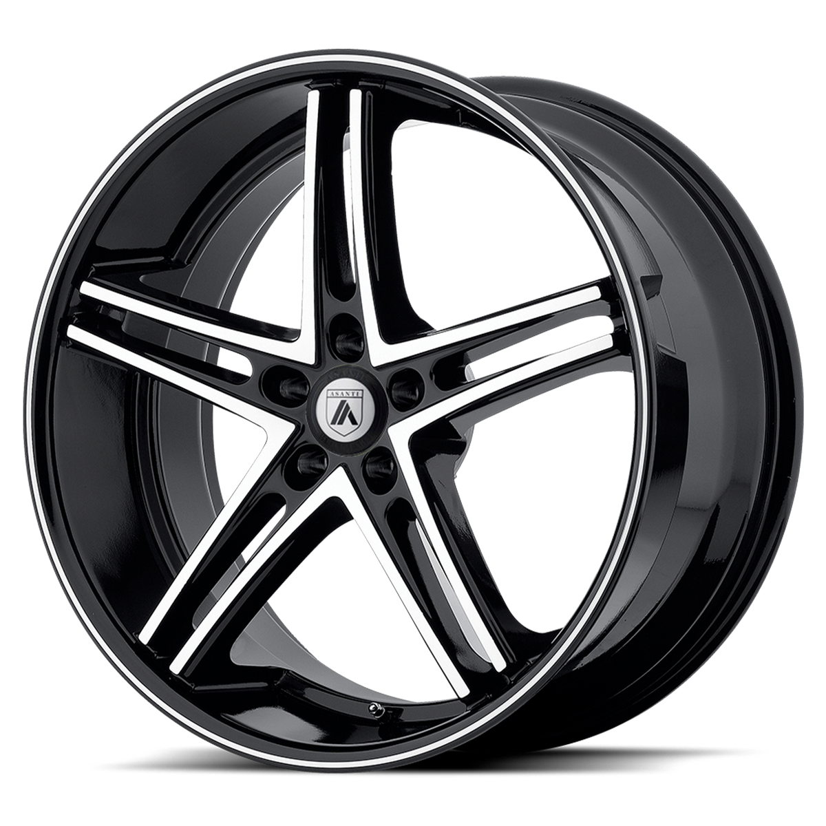 20x10 Asanti Black ABL-07 Machine Face W/Black Lip Wheel 5x4.5 (38mm)