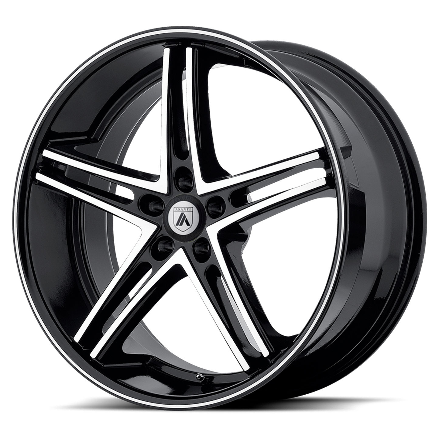 20x10 Asanti Black ABL-07 Machine Face W/Black Lip Wheel 5x120 (35mm)