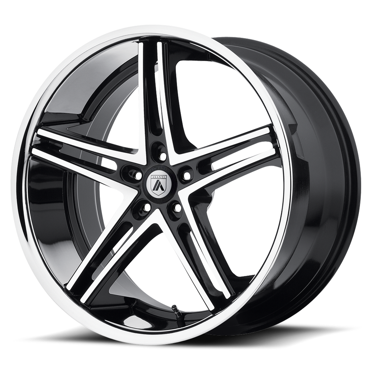 20x10 Asanti Black ABL-07 Machined Face with SS Lip Wheel 5x112 (45mm)