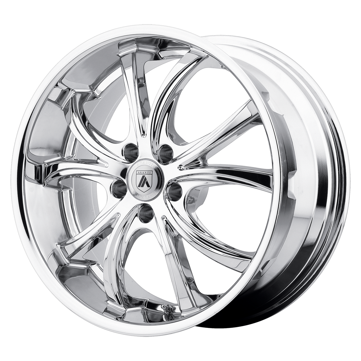 22x10 Asanti Black ABL-08 Chrome Wheel Blank (Blank)
