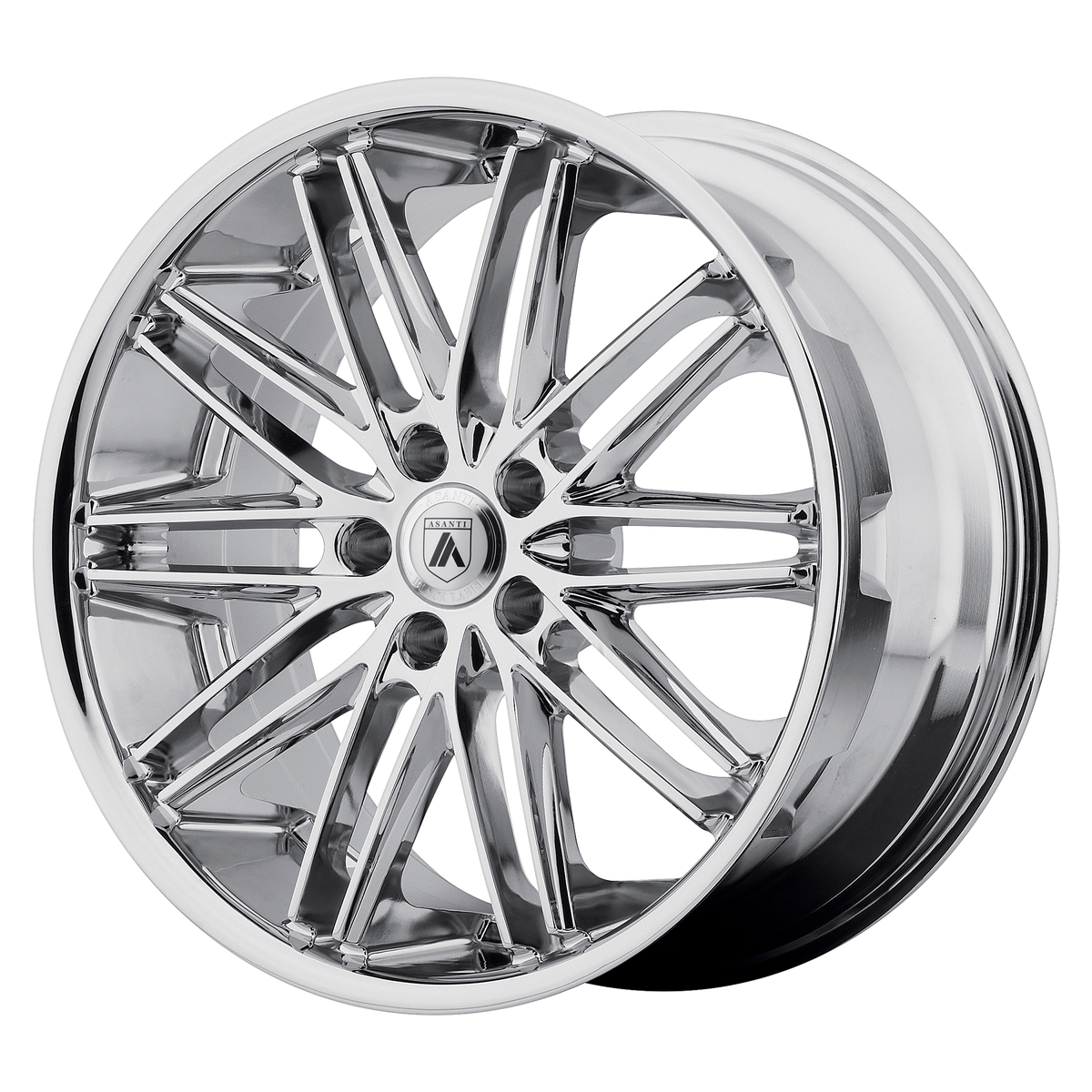 22x10 Asanti Black ABL-10 Chrome Wheel Blank (Blank)