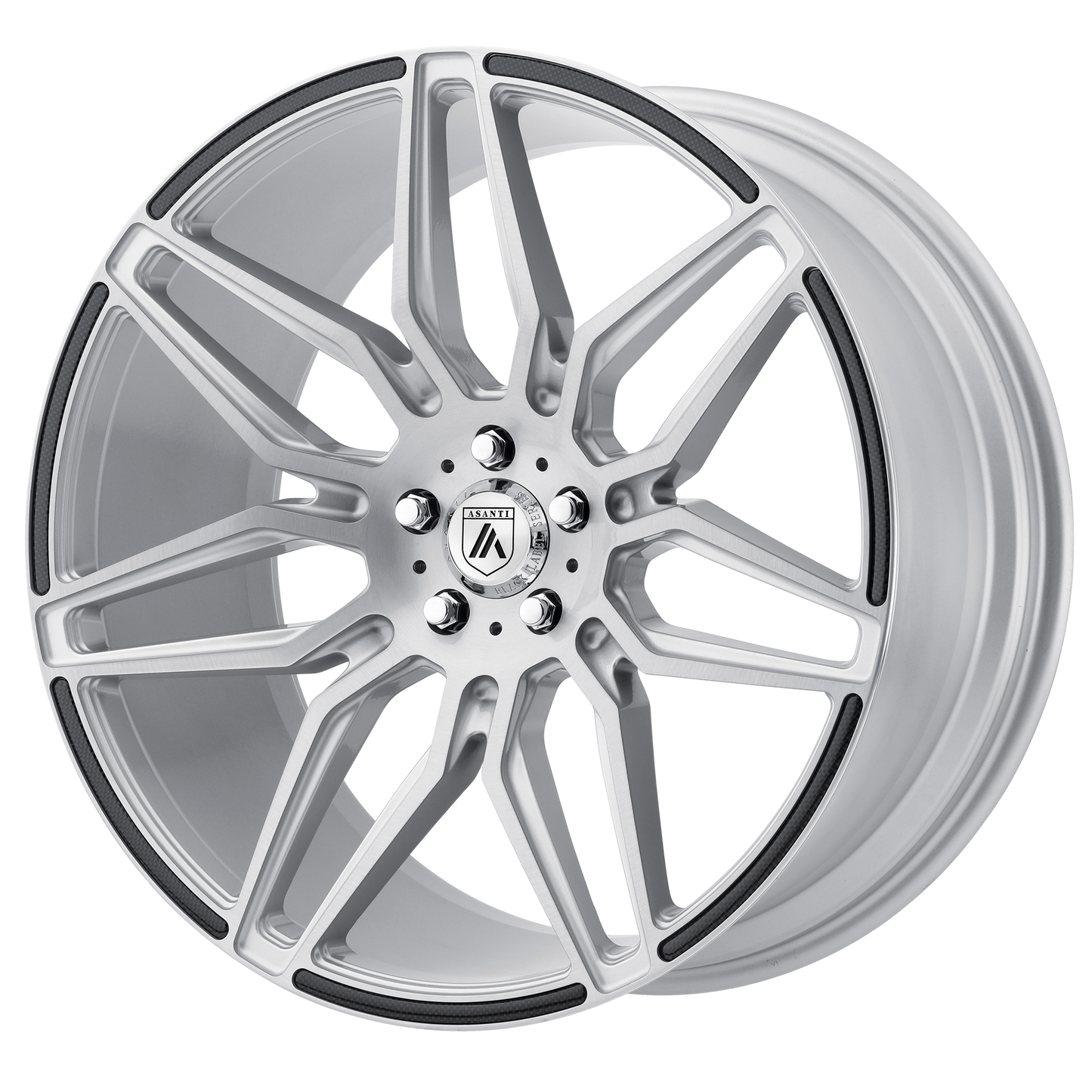 22x9 Asanti Black ABL-11 SIRIUS Brush Sil Carbon Fiber Ins Wheel BLANK (15mm)