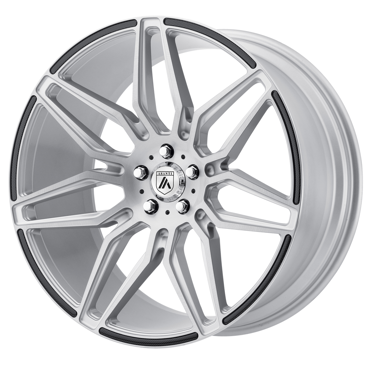 20x8.5 Asanti Black ABL-11 SIRIUS Brush Sil Carbon Fiber Ins Wheel 5x4.5 (38mm)