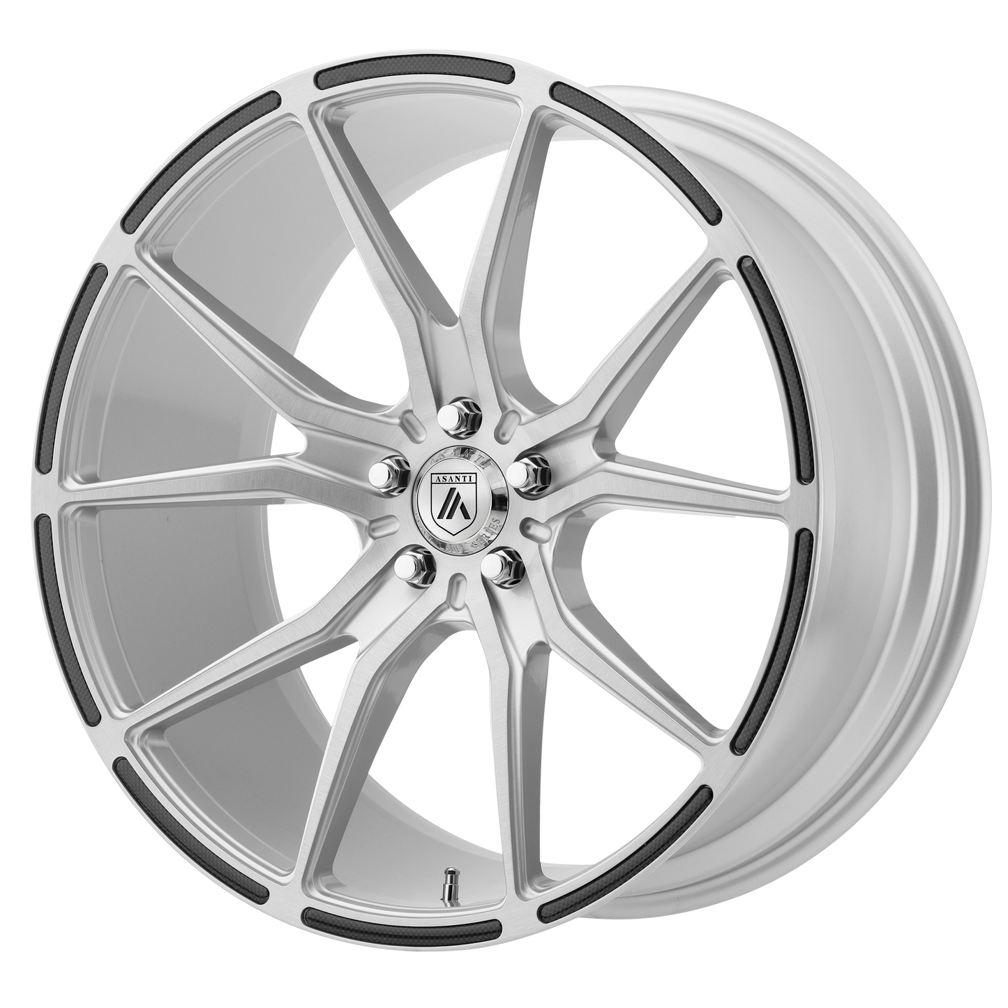 20x9 Asanti Black ABL-13 Silver W/Carbon Fiber Wheel Blank (Blank)