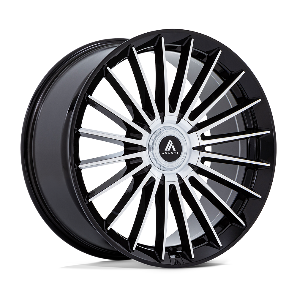 24x10 Asanti Black AB048 Viceroy Gloss Black Machined Wheel 6x135/6x5.5 (30mm)