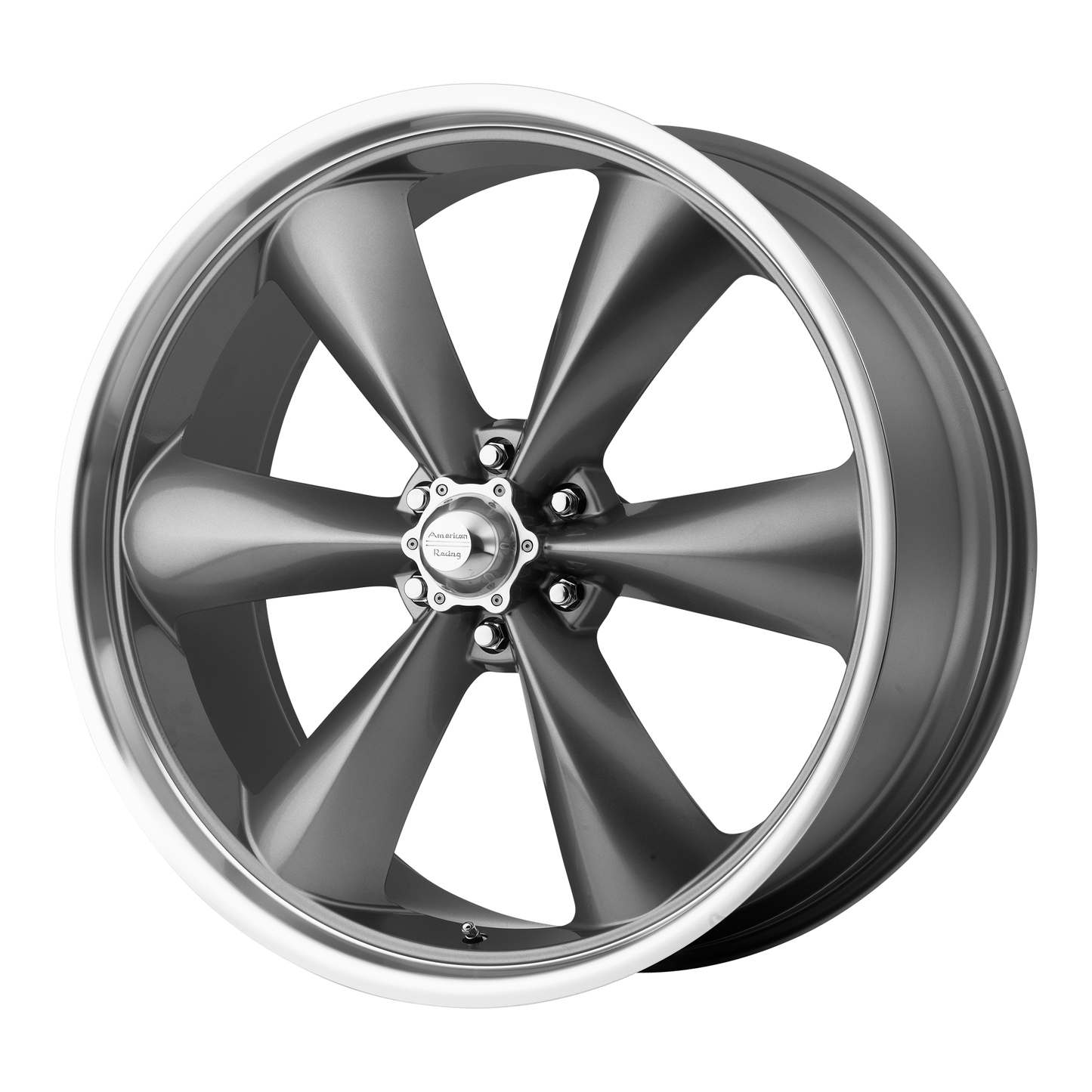 20x8.5 American Racing AR104 Mag Gray Machined Wheel 6x4.5 (19mm)