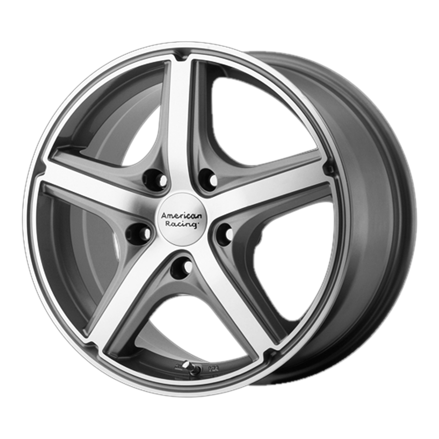 18x8 American Racing AR883 MAVERICK Anthracite Machined Wheel 5x112 (40mm)