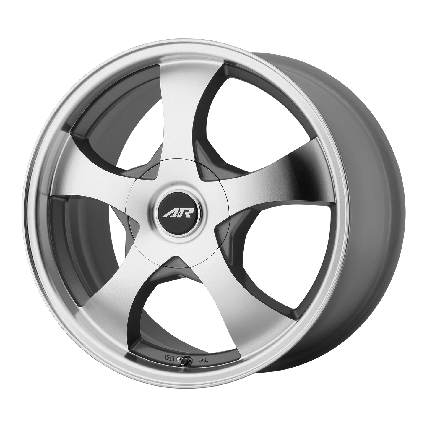 14x6 American Racing AR895 Dark Silver Machined Wheel 5x108/5x4.5 (35mm)