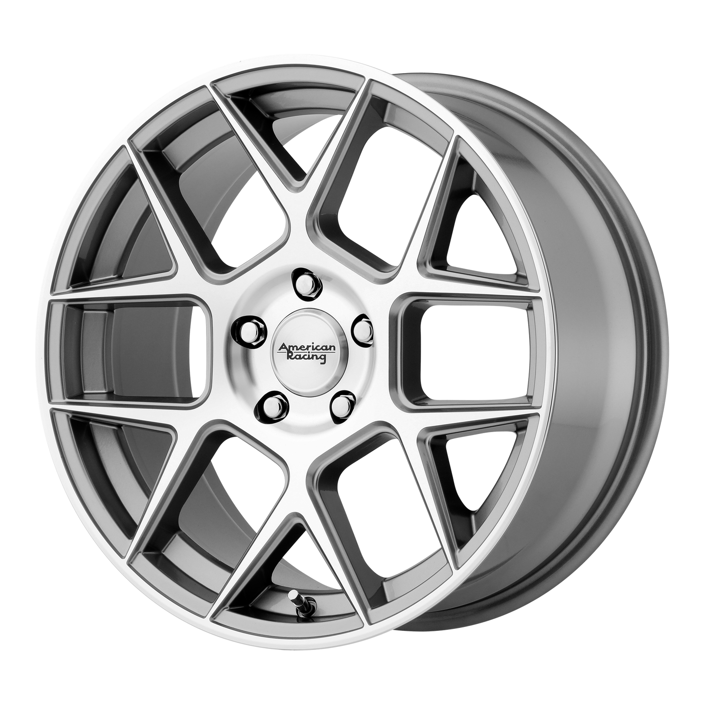 18x8.5 American Racing AR913 APEX Gun Metal Machined Face Wheel 5x120 (32mm)