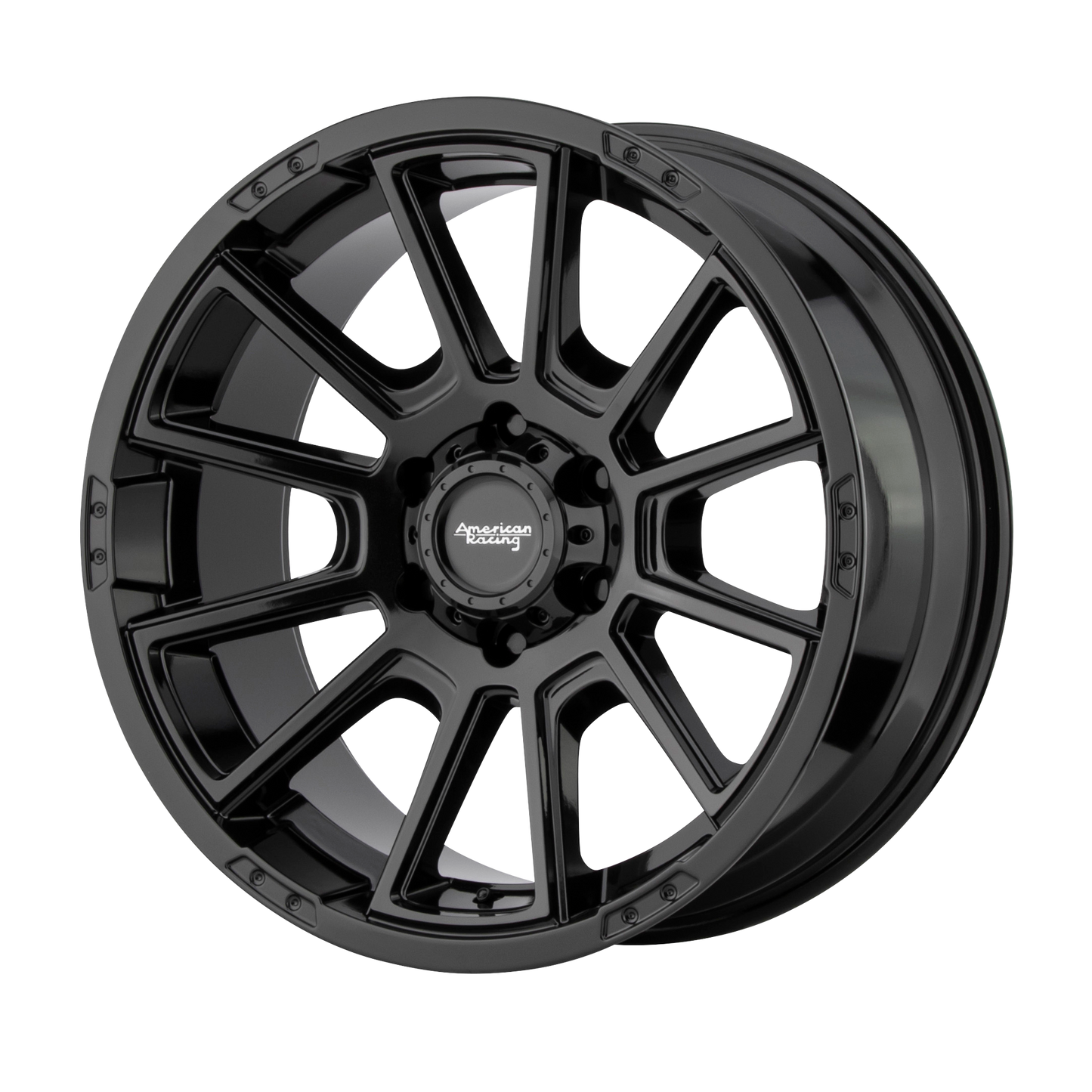 18x8.5 American Racing AR933 INTAKE Gloss Black Wheel 5x5 (18mm)