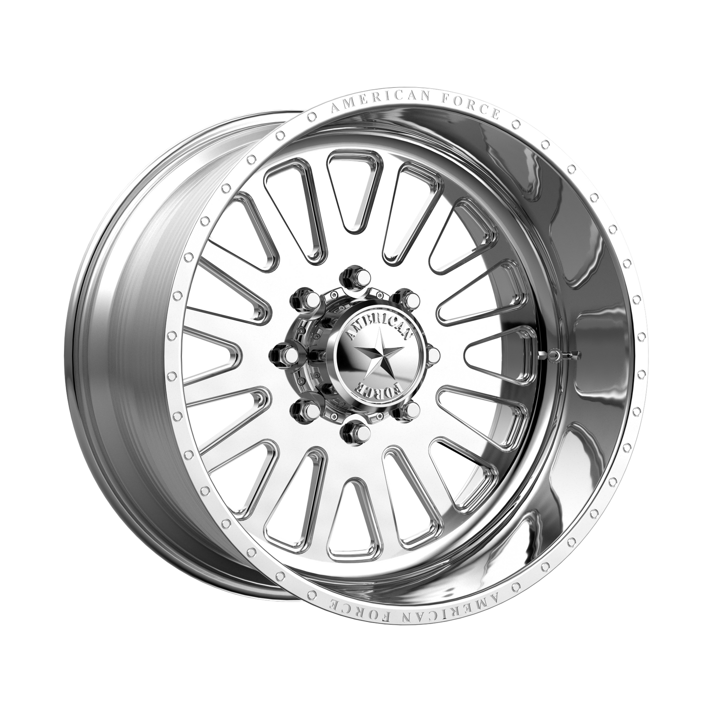 22x16 American Force AFW F20 ATOM SS Polished Wheel 6x5.5 (-101mm)