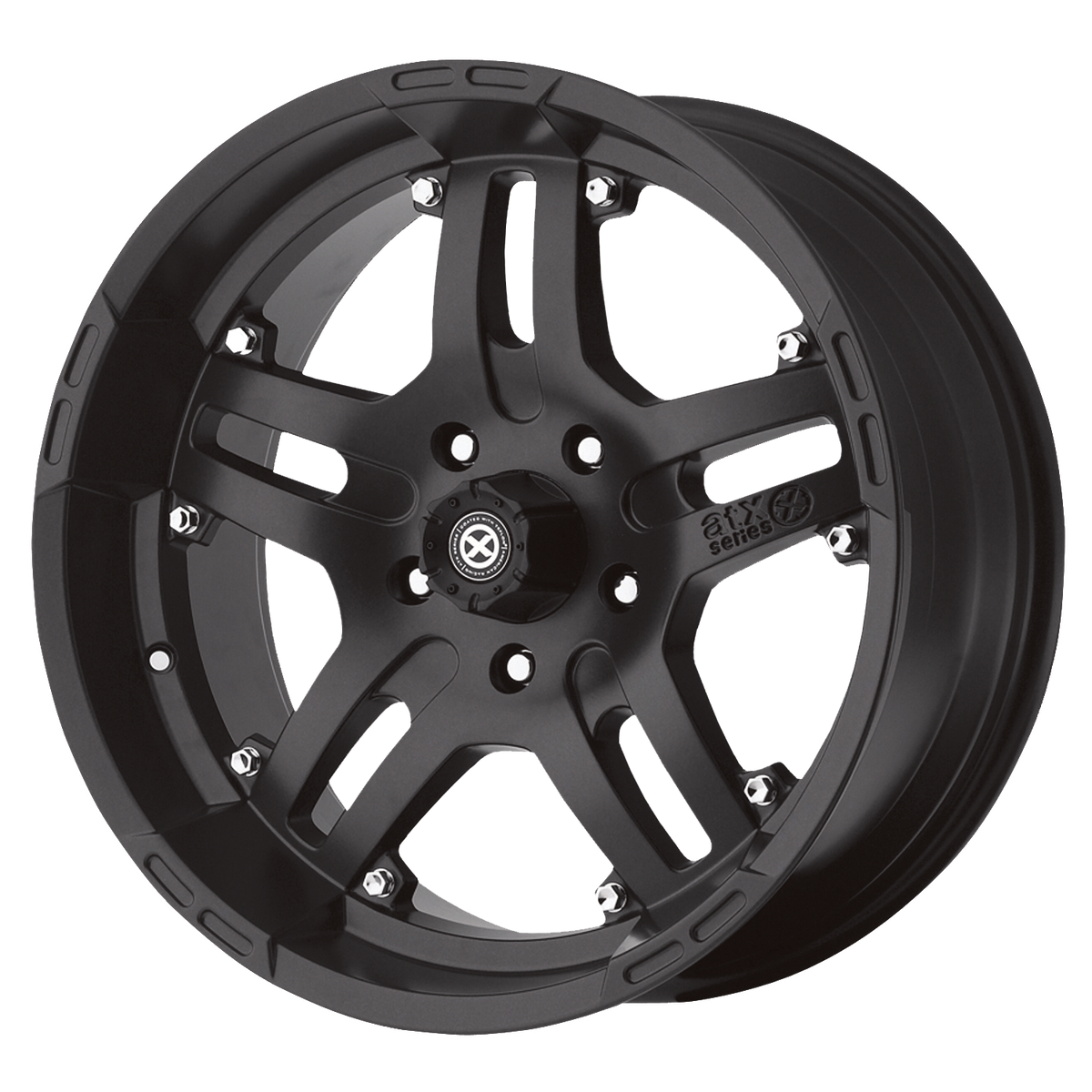 16x9 ATX Series AX181 Cast Iron Black Wheel 6x5.5 (-12mm)
