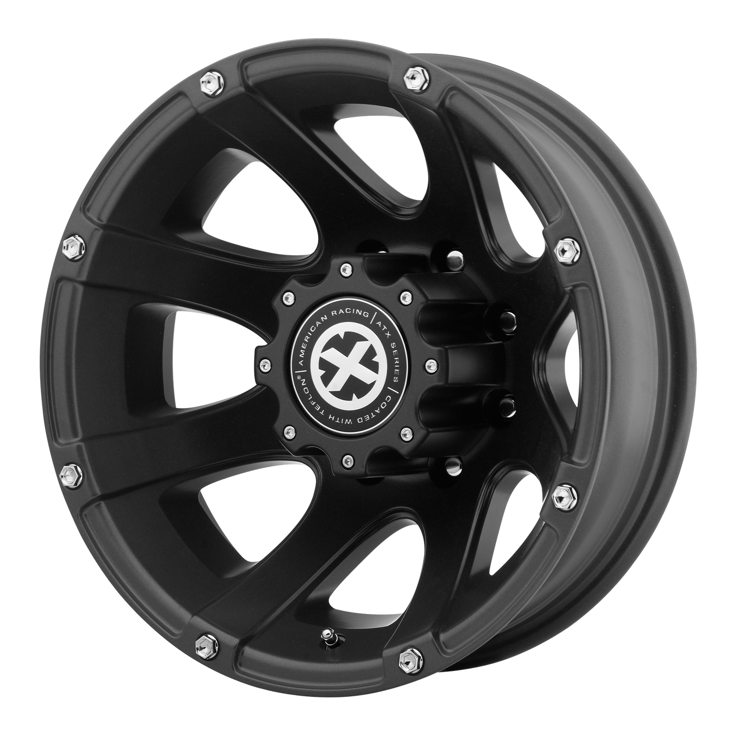 17x6 ATX Series AX189 Ledge DUALLY Black Rear Wheel 8x210 (-134mm)