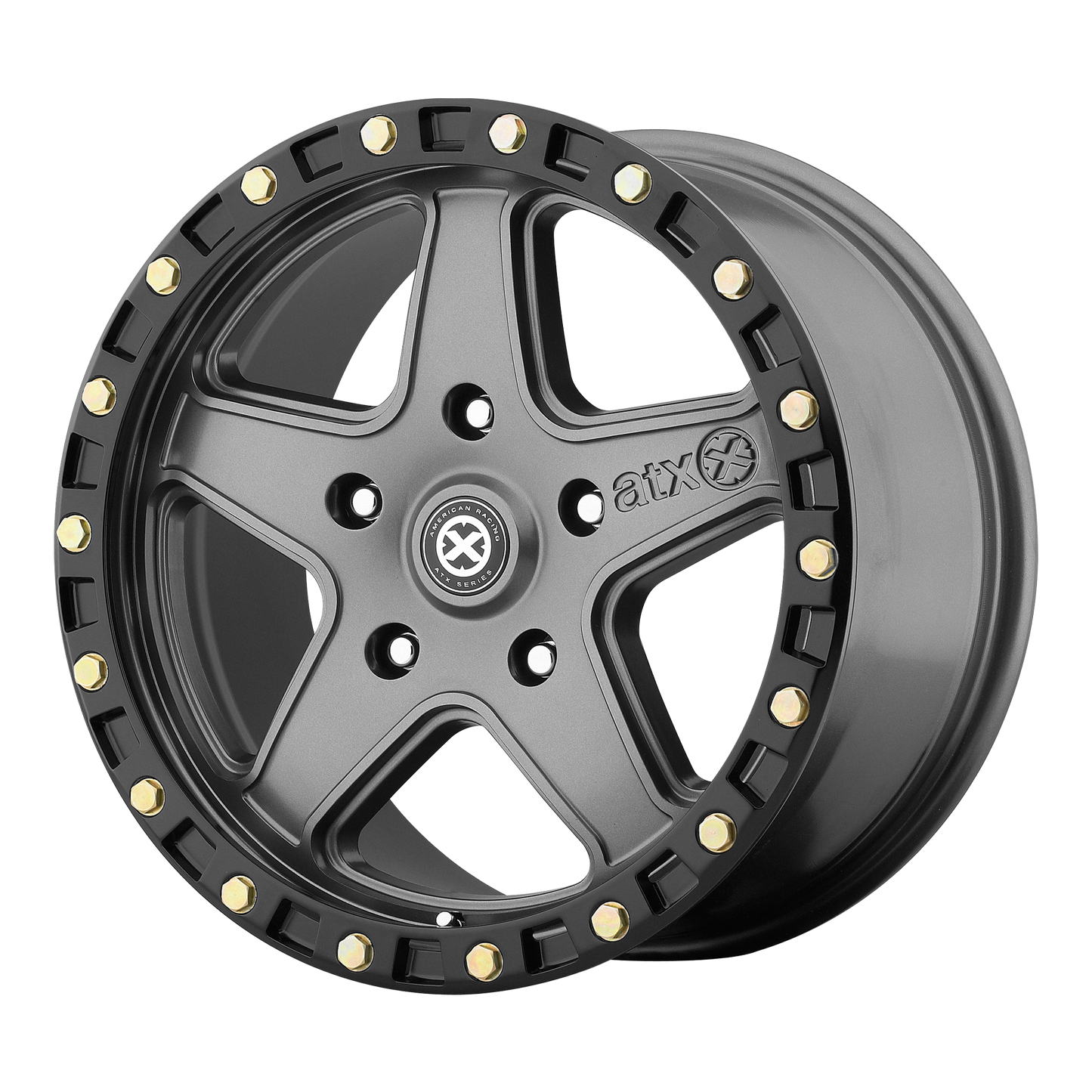 18x8.5 ATX Series AX194 RAVINE Matte Gray Black Reinforcing Wheel 5x5 (35mm)