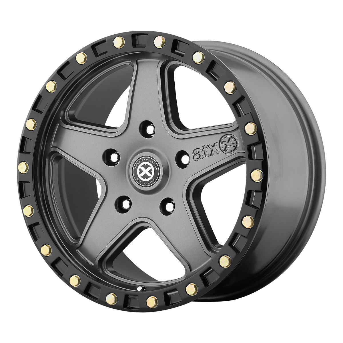 18x8.5 ATX Series AX194 RAVINE Matte Gray Black Reinforcing Wheel 5x5 (35mm)