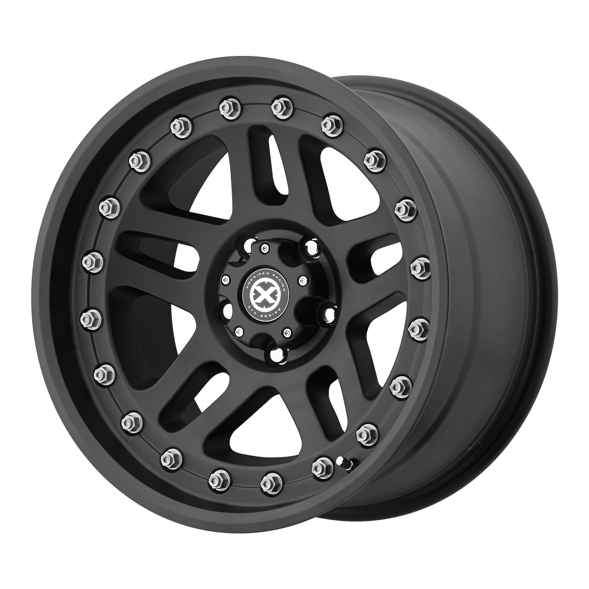 18x9 ATx Series Ax195 CORNICE Textured Black Wheel 6x5.5 (-12mm)